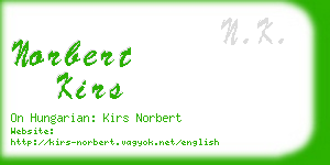 norbert kirs business card